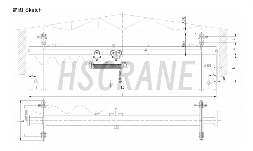 LXB Взрывозащищённый однобалочный мостовой кран