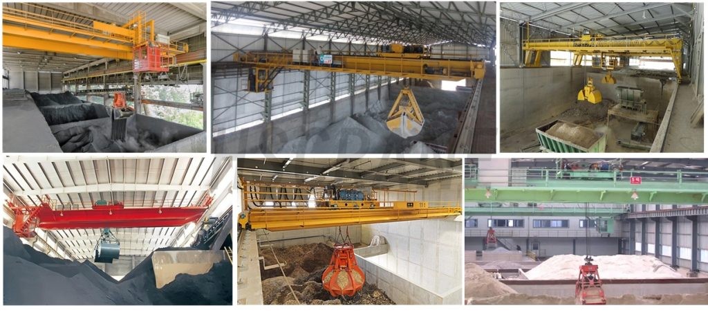 Мостовой кран с захватом для обработки шлака_副本