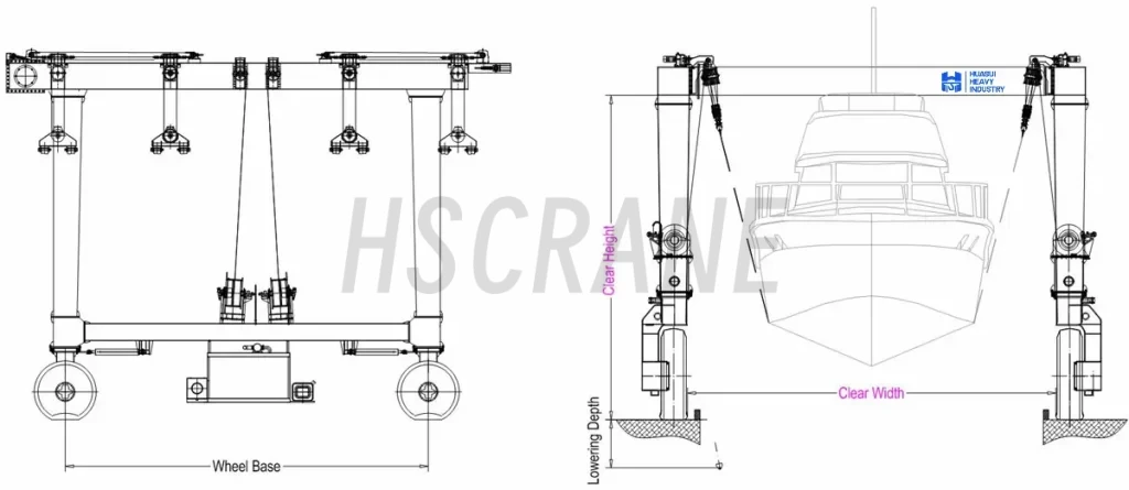 яхтенный подъемник 160 т