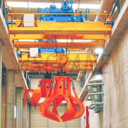 Мостовой кран с захватным ведром-2